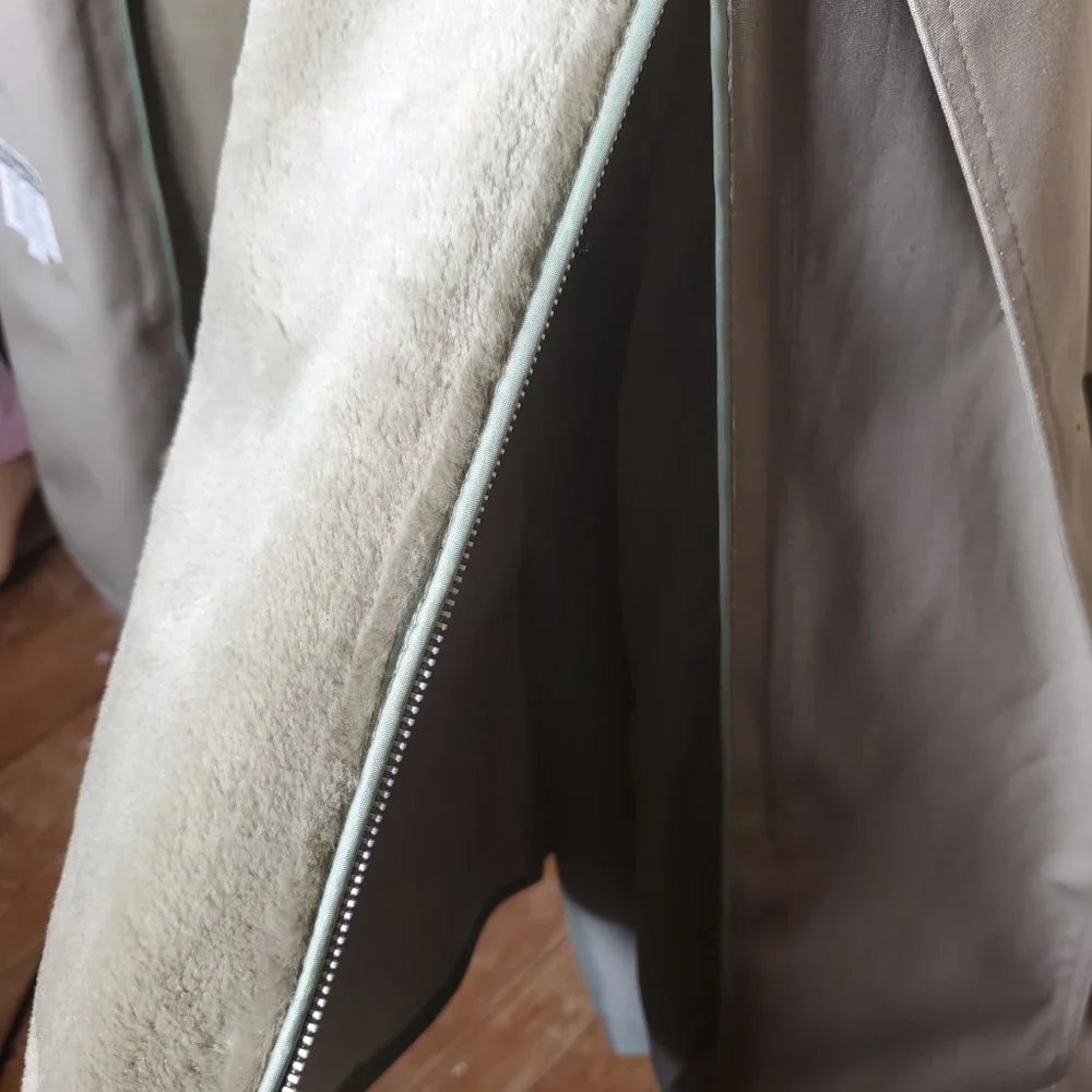 Vintage 80's Men's Beige Double Breasted Trench Coat - 46R - Misty Harbor - Like - Picture 10 of 14